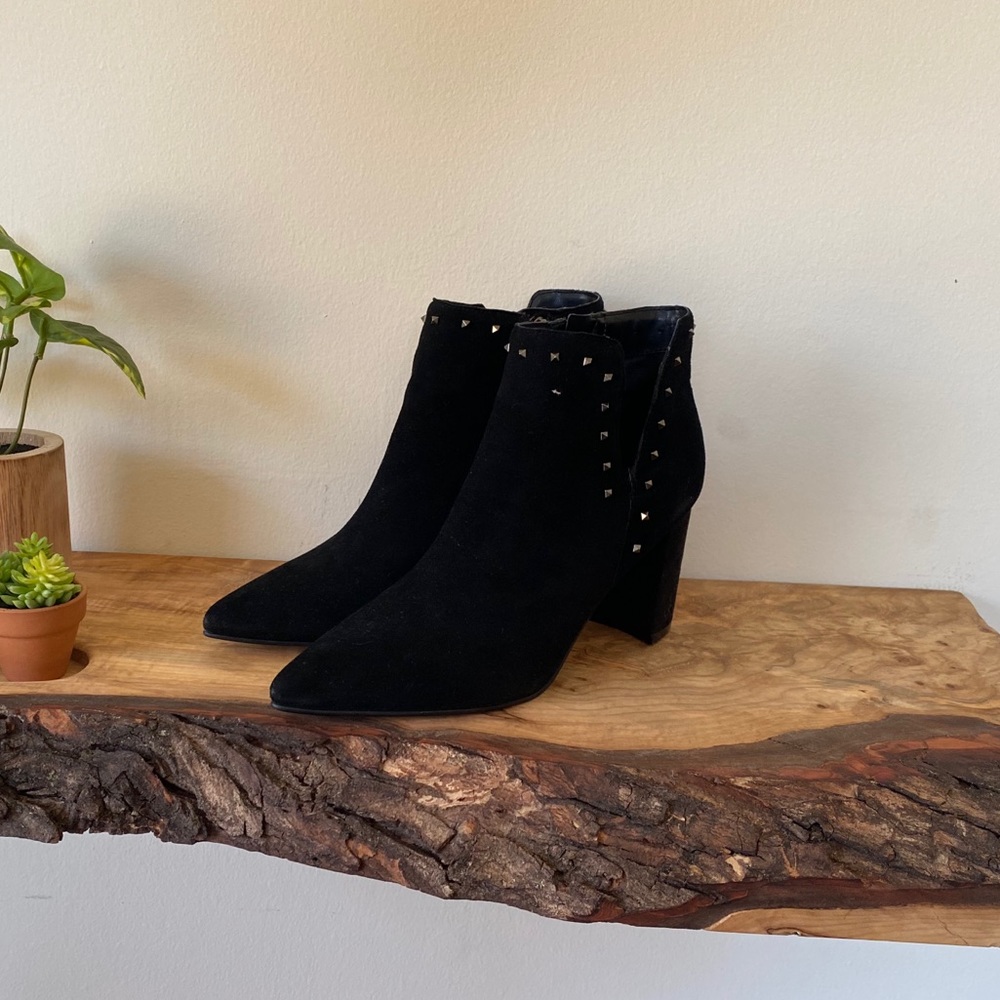Marc Fisher Black Studded Booties - Picture 2 of 5